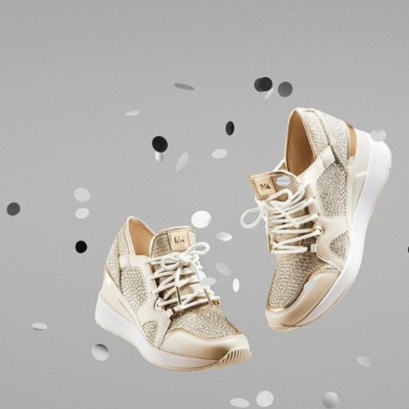 Michael Kors LIV Glitter and Rhinestone Trainers S - Picture 5 of 5